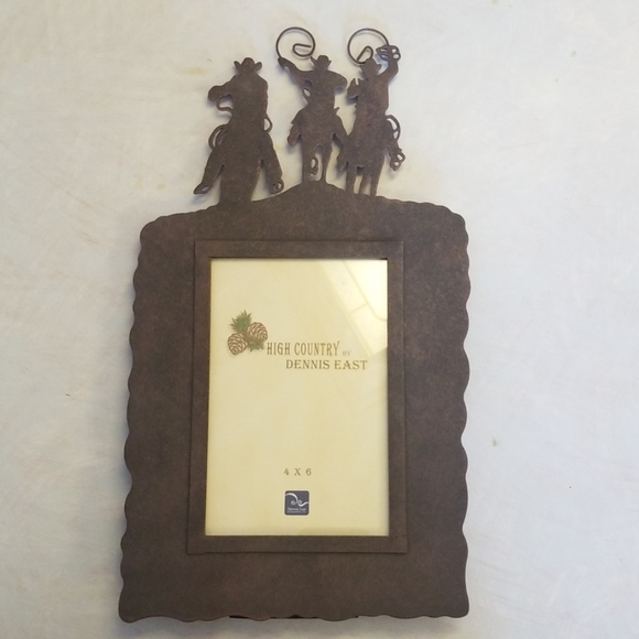 Cowboy decorative metal picture frame - Picture 1 of 2